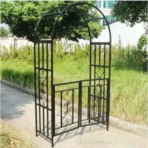 야외 아치형 대문 아치형대문 장미 울타리 철제 지지대 정원