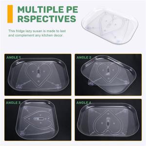 A22F-360형 ° 냉장고용 회전식 레이지 수잔 직사각형 정리함 캐비닛 트레이 or 보관함