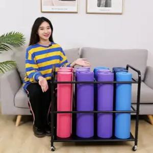 폼롤러 거치대 요가매트 정리함 선반 소도구 헬스장 바구니