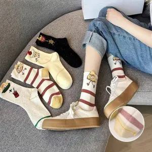 귀여운 캐릭터 양말 4세트 남자양말 여자양말 중목양말 선물