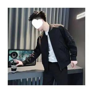 록쉬블몰 남성 바람막이 점퍼 봄가을 재킷 슬림핏 톱 스타일리쉬 아우터 블랙 HO3