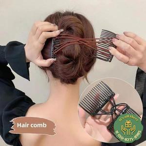 매직 헤어 발톱 턱 빗 Updo 탄성 헤어 클립 신축성 매듭 더블 빗 탄성 헤어 빗 포니 테일 홀더 바레트