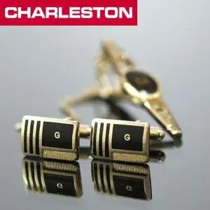 찰스톤 남성 넥타이핀 커프링크 정장 신사용 선물세트 넥타이핀 커프스버튼 정장 신사 선물 커프링크