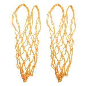 말과 가축을 위한 2개입 걸이형 건초 급이기 나일론 메쉬 느린 급이망 채소 백