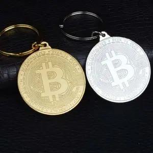 고품질 가상화폐 비트코인 열쇠고리 키링 키홀더 가방걸이 (WFK9FKM)