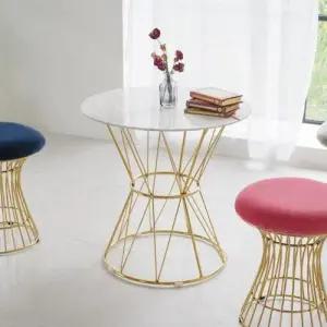 골드프레임 사이드테이블 라운드탁자 소파침실 협탁 W98B82C