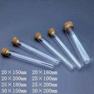 실험실 OD20mm 화학 두꺼운 유리 튜브 코르크 또는 결혼  바이알 용품 10 개묶음