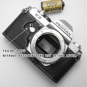 필름 카메라  소가죽 보호 케이스 펜탁스 K2 17 ES2 K1000 MX SP 슈퍼A 하프