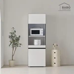 [라로퍼니처]이브 600 광파 주방 렌지대 수납장 키큰 다용도 선반장