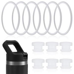 [미국배송] 6개의 브리더 플러그와 예티 램블러 주니어 12온스 컵 액세서리와 호환되는 물병 뚜껑 링 부품을 포함한 병 씰 및 플러그 세트