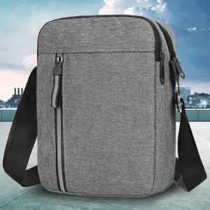 크로스백 심플한 남녀공용 보조백 비지니스 [월드온] 야간반사 초경량 슬링백 멀티포켓 뒷면지퍼 가방