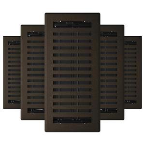 임페리얼 RG3434 4 x 10 인치 몬테주마 장식 바닥 레지스터, 5 팩, 청동기 시대