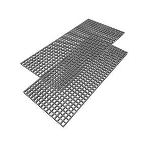 나오텔라 2팩 48x23x1.2인치 유리섬유 성형 격자, 4' x 2' 헤비 듀티 FRP 산업용 격자 패널 미끄럼 방지 오목 표면 1.5