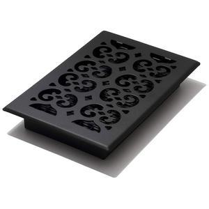 데코 그레이츠 STH610 클래식 컬렉션 플로어 레지스터, 6x10 인치, 텍스처 블랙