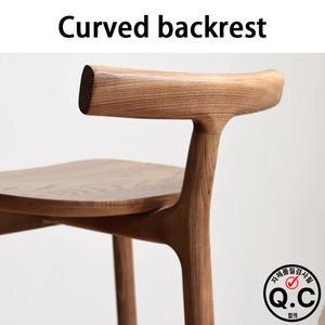 노르딕 바 의자 우드 모던 엘레강트 스툴 로그 컬러 인테리어 하이 장식 등받이 포함 HQ472