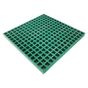 테크통다 1.5인치 유리 바닥 격자 FRP 3.56제곱피트 야외 배수 커버 세차 그릴 1100LB 용량의 그린 스퀘어