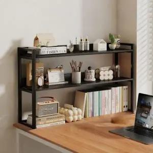 프린터 책상 컴퓨터 선반 노트북 학생 수납 정리 블랙 프레임+블랙 117x24x60cm