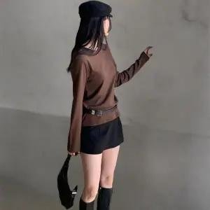 [다잇템]여성용 베이직 롱슬리브 사계절용 신축 티셔츠