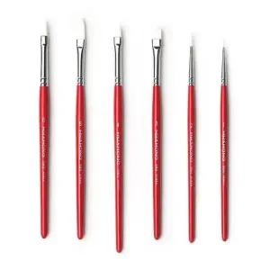 화홍 세필붓 380 6본조 환붓앤평붓 세트(1개입)