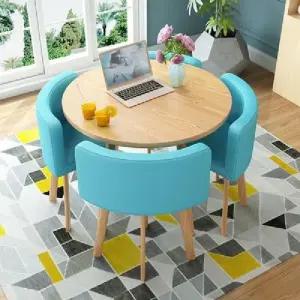 원형 테이블 의자 식탁 카페 소형 4인용 색커피테이블
