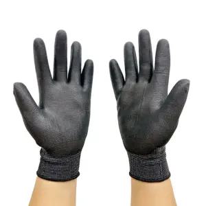 작업용 반코팅 PU코팅장갑 블랙 10켤레 미끄럼방지 산업현장용