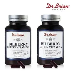 닥터브라이언 빌베리 루테인 비타민A 60캡슐 1+1총120캡슐 눈피로 마리골드 어두운 곳