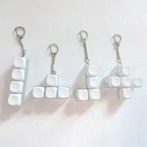 고품질 키캡 스트레스해소 게임기 4구 열쇠고리 고리 기계식 (WFKB6H8)