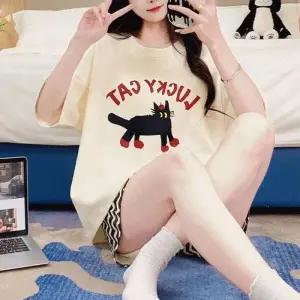 (럭키캣) 여름 여성 상하세트잠옷 셋업 홈웨어 파자마