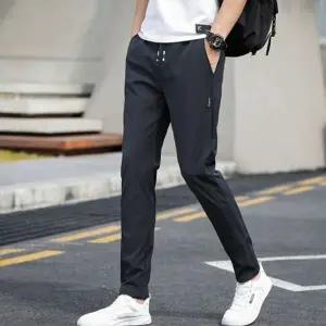 기모 밴딩 남자패딩바지 외출 안감 편안한 패션 바지 남자방풍바지 남성 가벼운 남자바지 겨울 허리