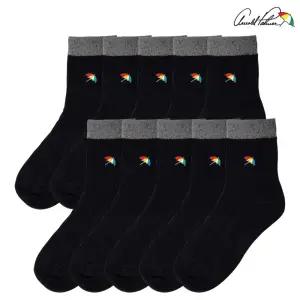 [아놀드파마]아놀드파마 여성 중목양말 갑종 골지 베이직 양말 검은 검정 10족 국산 선물