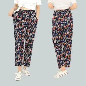 [하프클럽/]여성 여자 여름 몸빼 쿨 바지 팬츠 편한 꽃무늬 시원한 여름바지