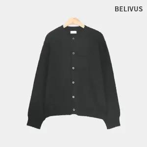 빌리버스 남자 울 혼방 라운드 니트 가디건 BOLD003