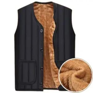 겨울 조끼 남성 털 방한 기모 심플 블랙 랜덤 (WFKBS7X)