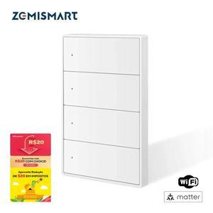 Zemismart Matter WiFi 1 2 3 4 6 갱 스마트 벽 조명 스위치 중립 필요 큰 버튼 SmartThings App Homekit