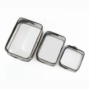 PVC 투명 파우치 화장품 수납 사각파우치 중 PVC파우치 PVC화장품파우치