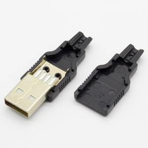 IMC A 타입 수 USB 4 핀 플러그 소켓 커넥터 블랙 플라스틱 인기 신제품 10 개