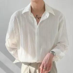 고품질 남성 캐주얼 직장인 모던핏 히든 버튼 베이직 셔츠 (WFKBORY)