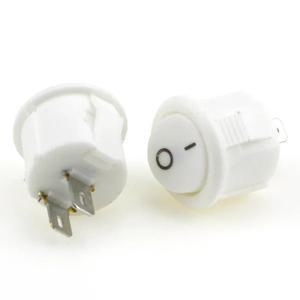 5pcs/10pcs 16mm 직경 작은 라운드 보트 로커 스위치 블랙 미니 화이트 레드 2 핀 ON-OFF