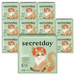 [시크릿데이] 시크릿데이 러브 날개형 생리대 소형 18Px12팩