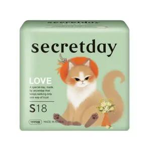 [시크릿데이] 시크릿데이 러브 날개형 생리대 소형 18P