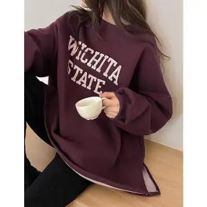 [공구우먼] 베리트 리얼루즈핏 기모 맨투맨 티셔츠 85780 빅사이즈 여성의류