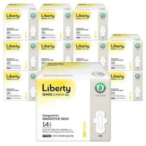 [리버티] 리버티 오가네이처 유기농 순면커버 슬림 중형 14Px12팩