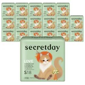 [시크릿데이] 시크릿데이 러브 날개형 생리대 소형 18Px18팩
