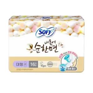 쏘피 내몸에 순한면 날개형생리대 대형 16P