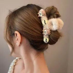 곰돌이 털집게핀 리본삔 뽀글이집게핀 포인트핀 똑핀