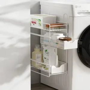 세탁기 자석 수납 슬라이딩 틈새 랙 선반 마그네틱 현관 무타공 세탁실