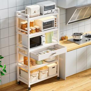 밥솥 전자레인지 선반 이동식 거치대 수납장 철제 렌지장