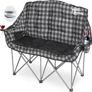 볼로시 패딩 더블 캠핑 의자 접이식 러브잇 2인용 헤비 듀티 잔디 소파 야외