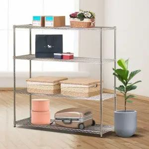 [하프클럽/]메탈랙 벽선반 다용도실 4단 베란다 산업용 철앵글 벽수납장