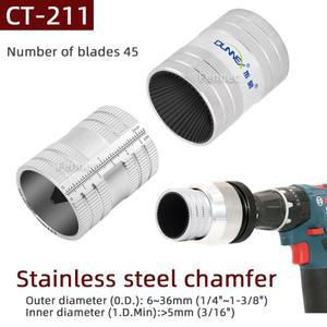 1pc 파이프 디버링 리머 전문 내부-외부 스테인레스 스틸 도구 챔퍼 14in-1 38in CT-211